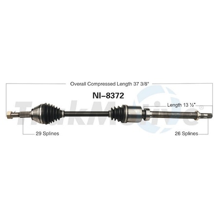 Surtrack Axle Cv Axle Shaft, Ni-8372 NI-8372